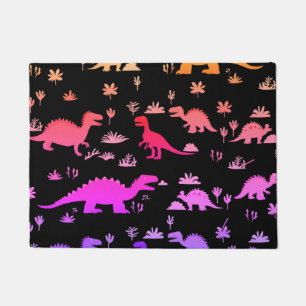 Paillasson Dinosaures colorés mignon Motif