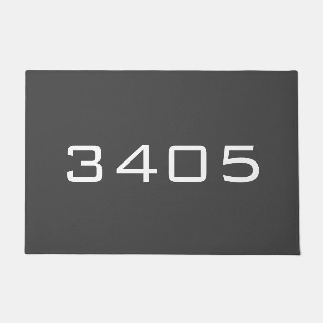 Paillasson do-it-yourself ADRESSE PERSONNALISÉE NUMÉRO et mat (Devant)