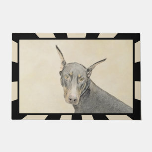 Paillasson Doberman Pinscher Peinture - Art Chien original