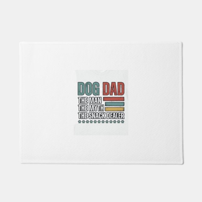 Paillasson Dog Dad The Snack Dealer Vintage Paw Print Shirt_1 (Devant)