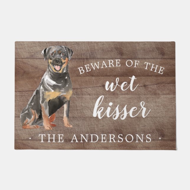 Paillasson Doigt Rottweiler Door Mat personnalisé (Devant)