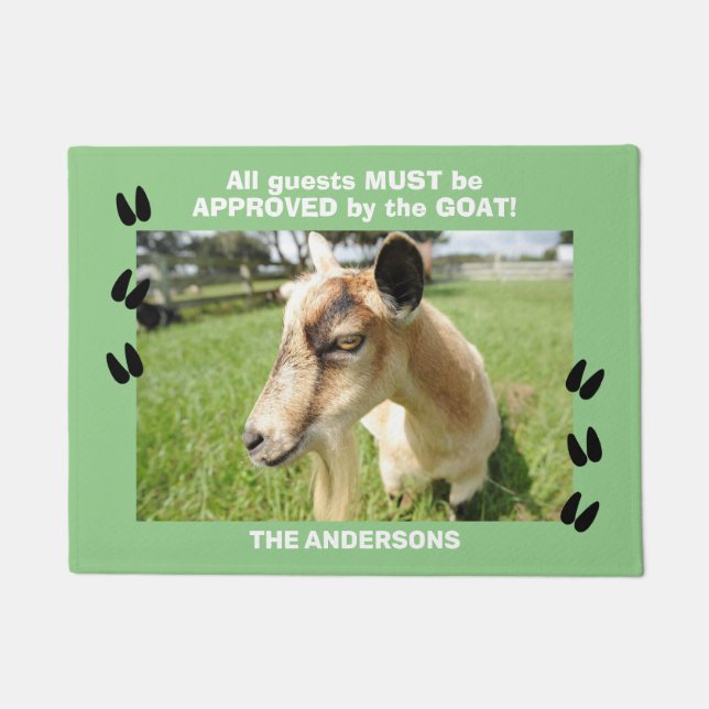 Paillasson Doit Être Approuvé Par La Chèvre Personnalisée (Devant)