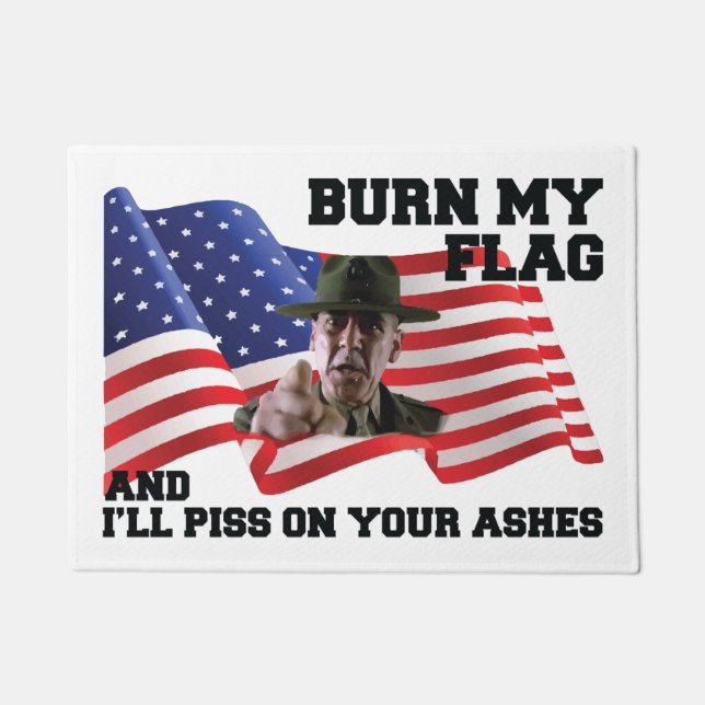 Paillasson Don't burn my flag  (Devant)