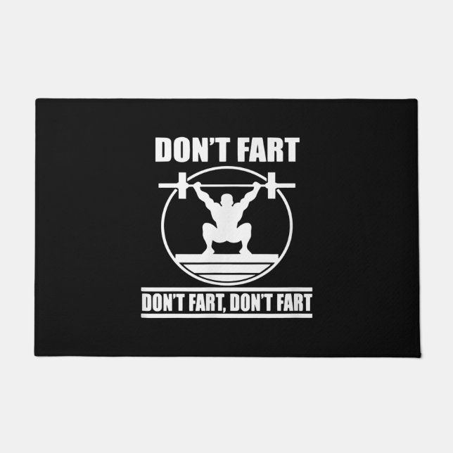 Paillasson Dont Fart Funny Gym Workout Squat pour Bodybuilder (Devant)