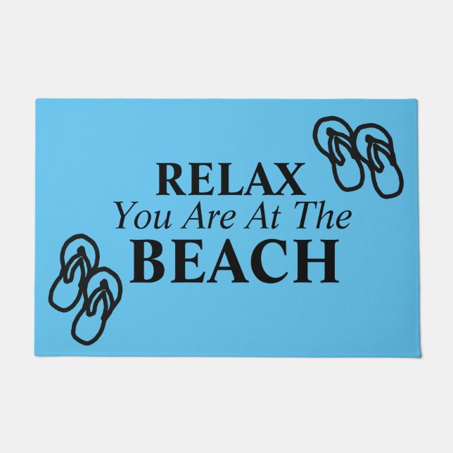 Paillasson Door Mat Détendez-vous à la plage (Devant)