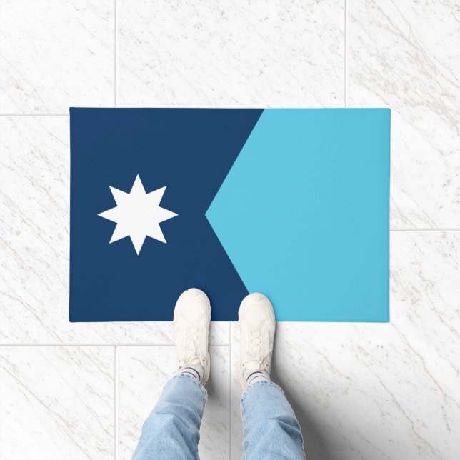 Paillasson Door Mat with Flag of Minnesota, USA (Intérieur)