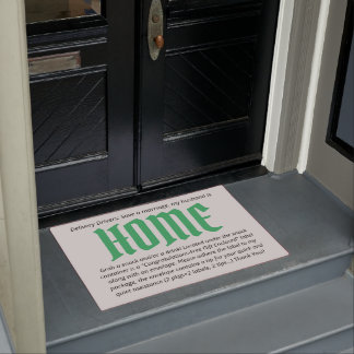 Paillasson Doormat d'aide pour les chauffeurs de livraison