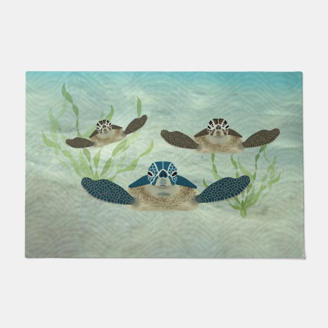 Paillasson Doormat des tortues marines (Devant)