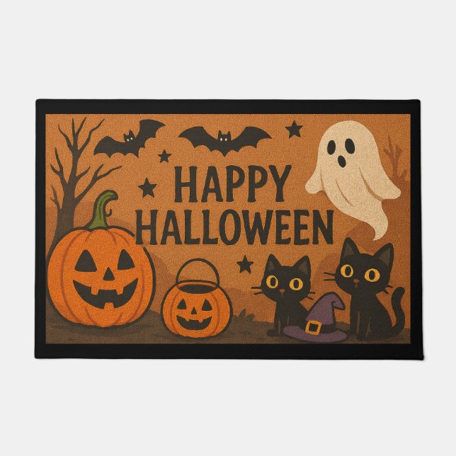 Paillasson DOORMAT HALLOWEEN éffrayant - Intérieur/Extérieur (Devant)