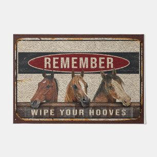 Paillasson Doormate de Horses   Remember Wipe Your Hooves