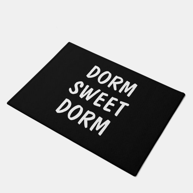 Paillasson Dorm Sweet Dorm Bold Black White Welcome (Incliné)