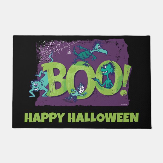 Paillasson Dr Seuss | BOO ! Graphique d'Halloween (Devant)