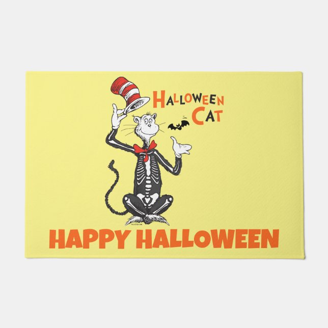 Paillasson Dr. Seuss | Chat Chapeauté Halloween (Devant)