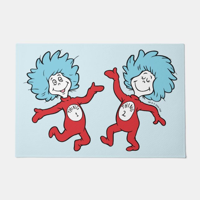 Paillasson Dr. Seuss Chose 1 et Chose 2 Personnage (Devant)