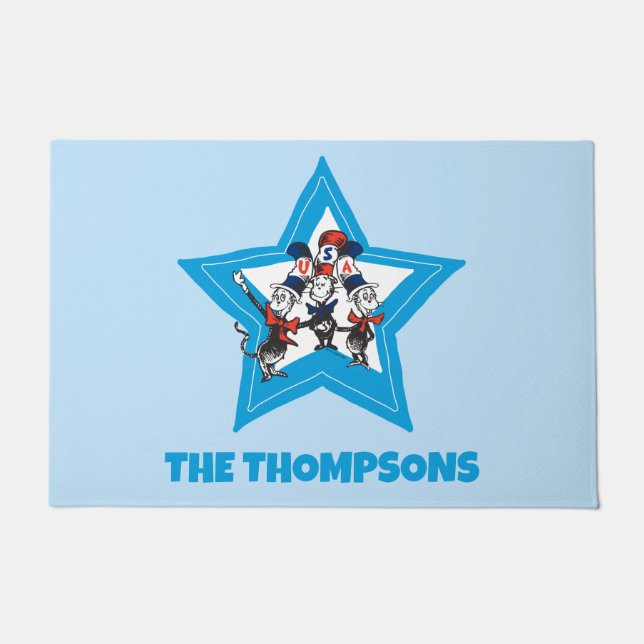 Paillasson Dr Seuss | Little Cats USA Graphisme Casquette (Devant)