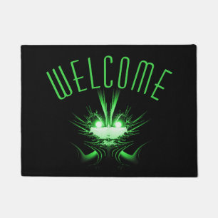 Paillasson Dragon Alien vert aux yeux brillants