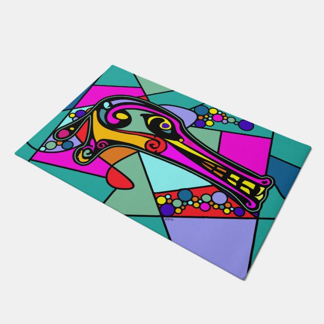 Paillasson Dragon Duck Pop Art + votre backgr. & idées (Incliné)