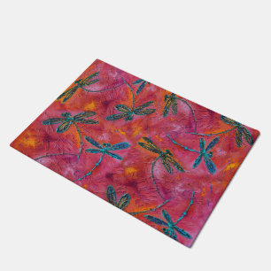 Paillasson Dragonfly Dance Hot Fuchsia Door Mat