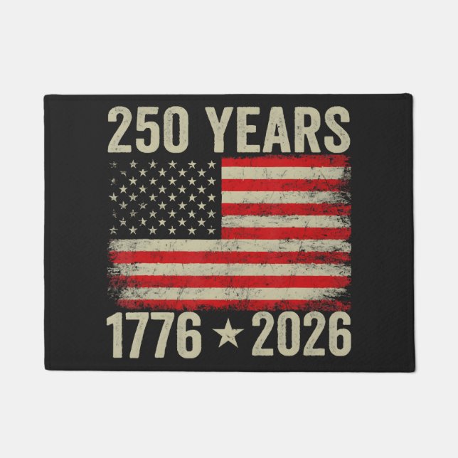Paillasson Drapeau américain 250 ans 1776-2026 (Devant)