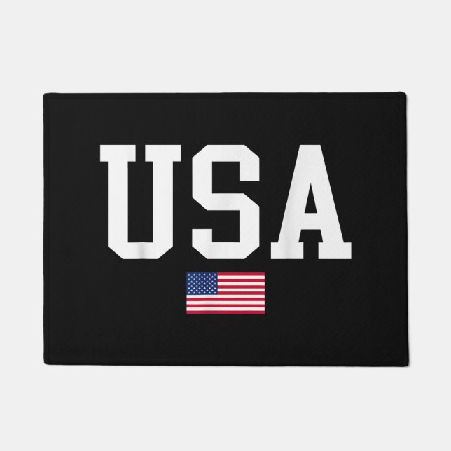 Paillasson Drapeau Américain Patriotique Pour Hommes Femmes E (Devant)
