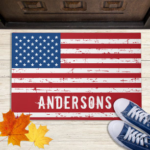 Paillasson Drapeau Américain Personnalisé Étoiles Patrioti