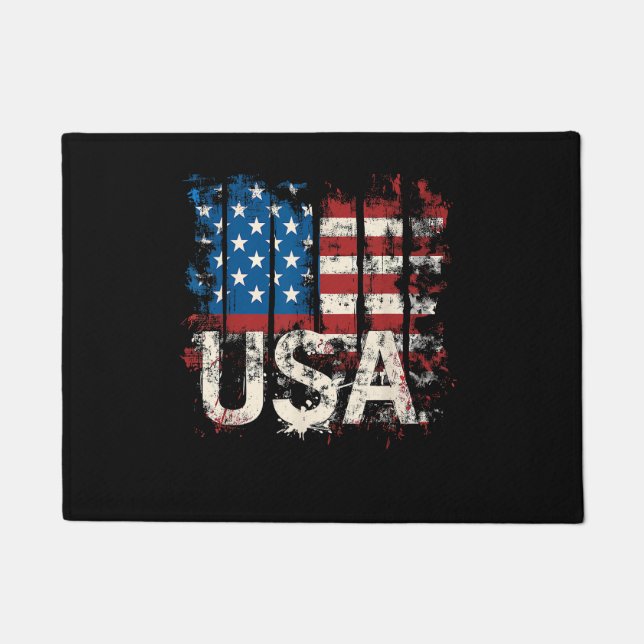 Paillasson Drapeau américain rétro 4 juillet (Devant)