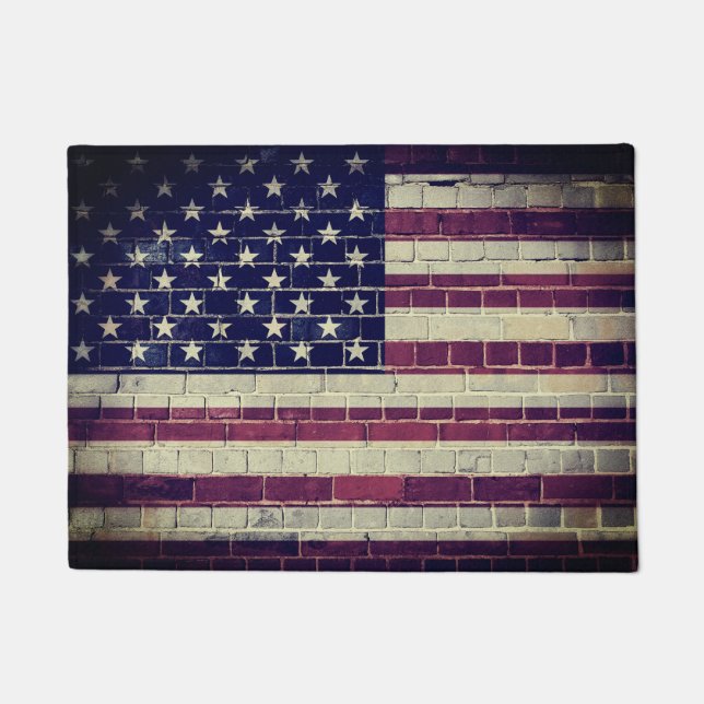 Paillasson Drapeau américain vintage (Devant)