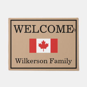Paillasson Drapeau canadien personnalisé amusant Eh Nom de f