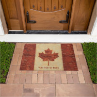 Drapeau Canadien Sur L'Écorce De Birch Intérieur