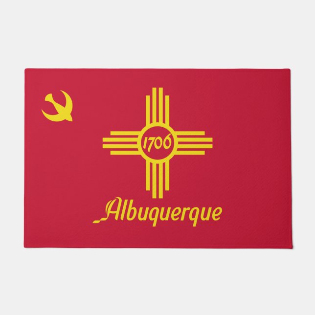 Paillasson Drapeau d'Albuquerque (Nouveau-Mexique) (Devant)