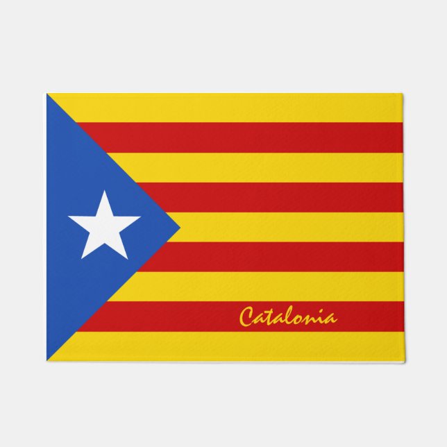 Paillasson Drapeau de Catalogne - La Senyera Estelada (Devant)