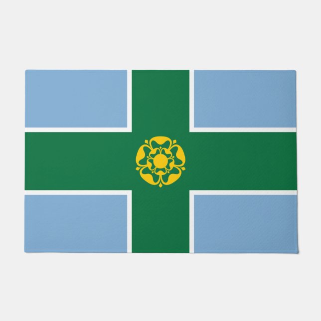 Paillasson Drapeau de Derbyshire (Comté d'Angleterre, Royaume (Devant)