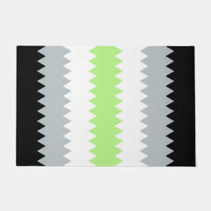 Paillasson Drapeau de fierté Agender Abstrait Groovy Boho Zig