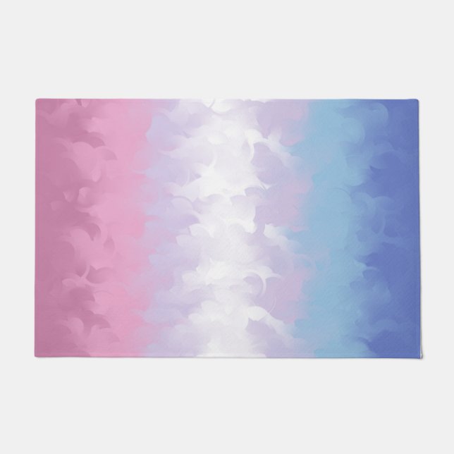 Paillasson Drapeau de fierté bigenre abstrait fluffy pastel b (Devant)