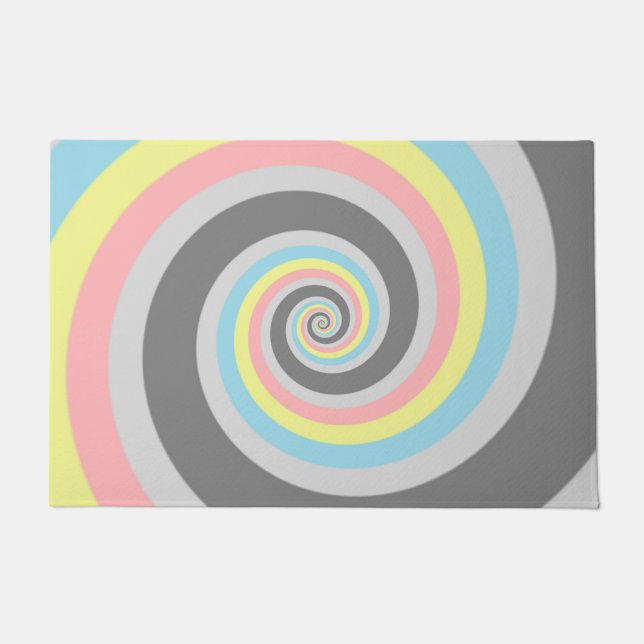 Paillasson Drapeau de fierté Demiflux Spirale Abstraite Tripa (Devant)