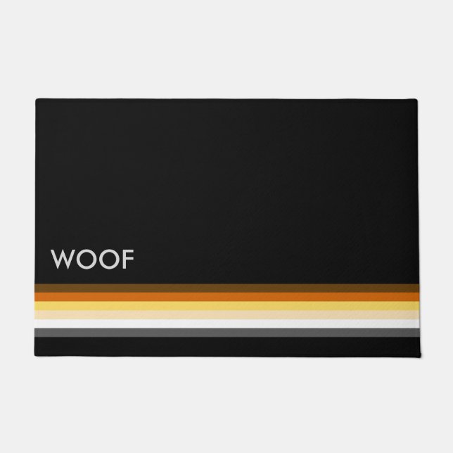 Paillasson Drapeau de fierté des ours WOOF (Devant)