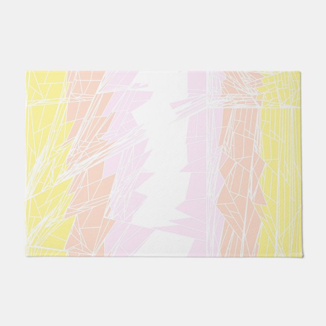 Paillasson Drapeau de fierté pangender abstrait géométrique G (Devant)