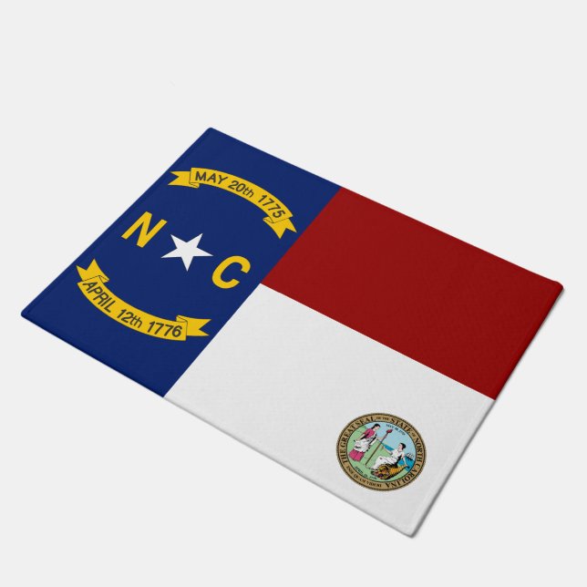 Paillasson Drapeau de la Caroline du Nord (Incliné)