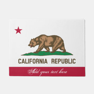 Paillasson Drapeau de la République de Californie mat de port