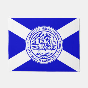 Paillasson Drapeau de la ville de Charlotte (Caroline du Nord