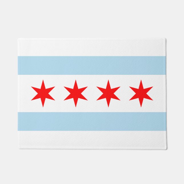 Paillasson Drapeau de la ville de Chicago (Devant)