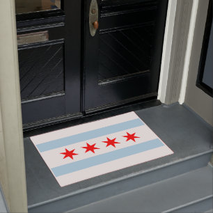 Paillasson Drapeau de la ville de Chicago (Illinois)