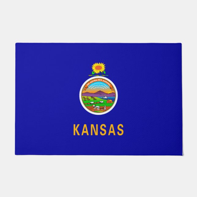 Paillasson Drapeau de l'État du Kansas (Devant)