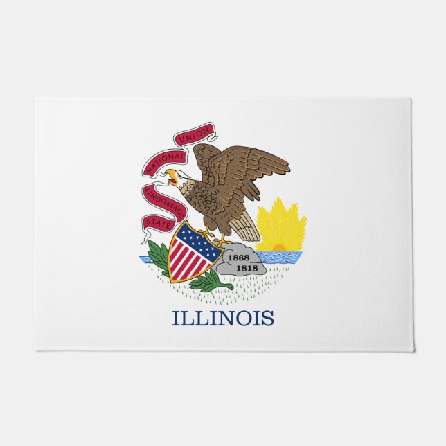 Paillasson Drapeau de l'Illinois (Devant)