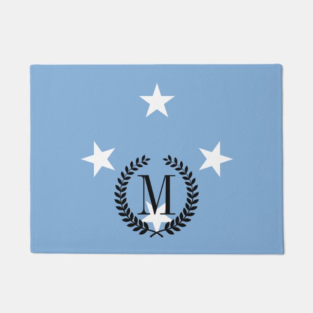 Paillasson Drapeau des Etats fédérés de Micronésie (Devant)
