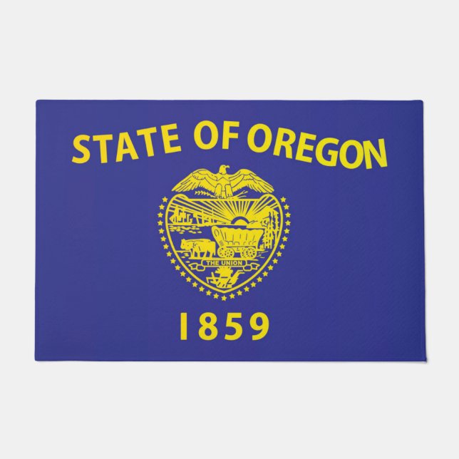 Paillasson Drapeau d'État de l'Oregon, États-Unis (Devant)