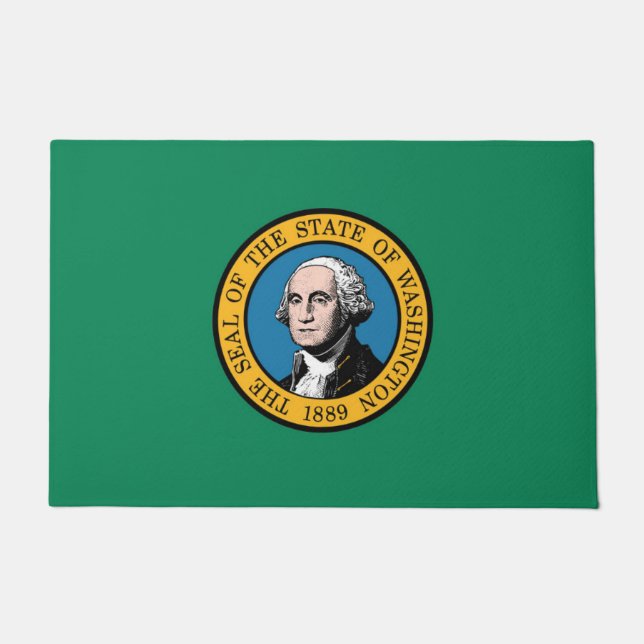 Paillasson Drapeau d'État de Washington, États-Unis (Devant)