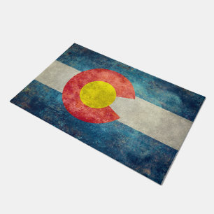 Paillasson Drapeau d'état du Colorado avec le rétro regard