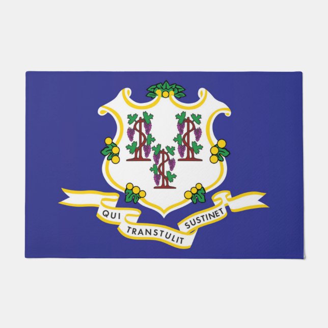 Paillasson Drapeau d'État du Connecticut, États-Unis (Devant)