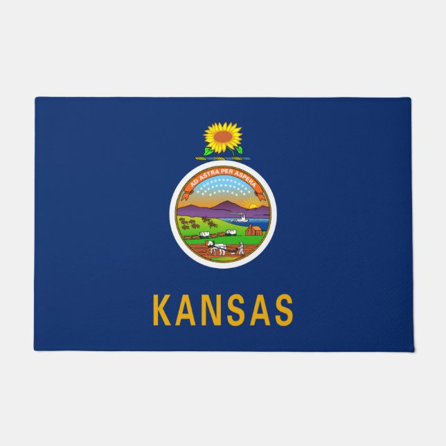 Paillasson Drapeau d'État du Kansas (Devant)